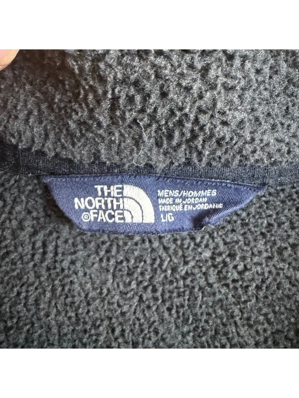 The North Face Gordon Lyons Full Zip Black Fleece Sweater Jacket Sz L